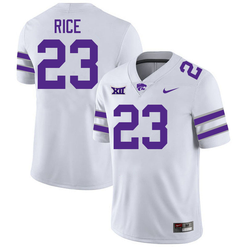 DeVon Rice Kansas State Jersey,Kansas State Wildcats #23 DeVon Rice Football Jersey-White